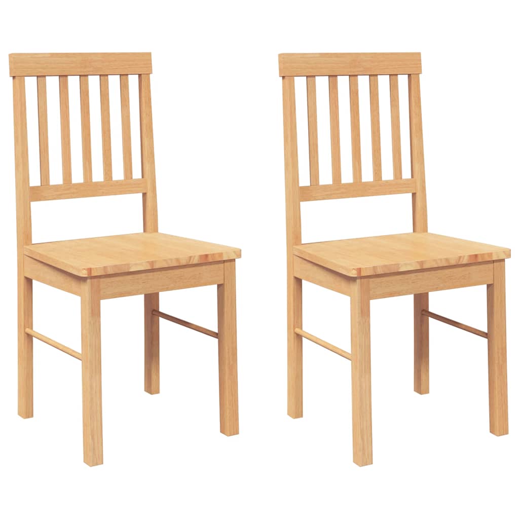 Dining room chairs 2 pcs. Solid wood rubber tree