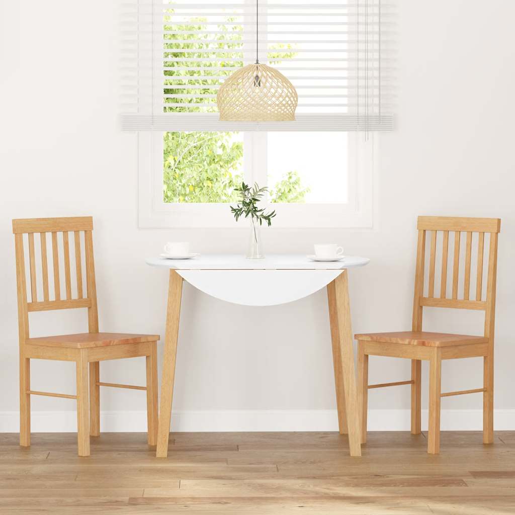Dining room chairs 2 pcs. Solid wood rubber tree