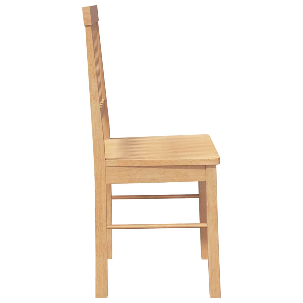Dining room chairs 2 pcs. Solid wood rubber tree