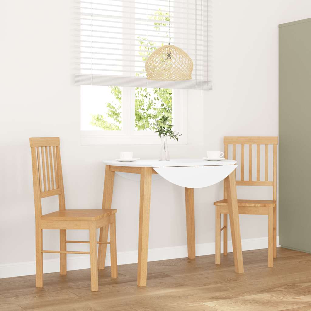 Dining room chairs 2 pcs. Solid wood rubber tree