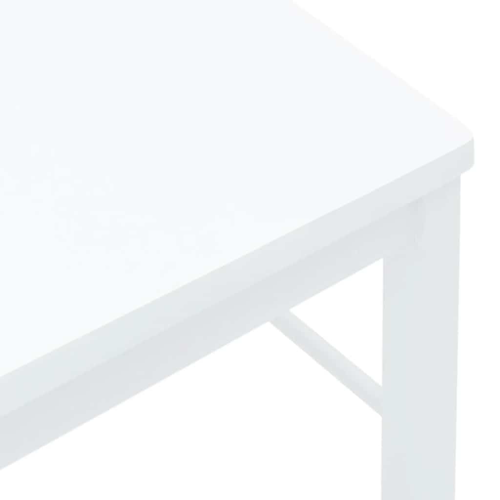 Dining Chairs 2 pcs. White Solid Wood Rubberwood