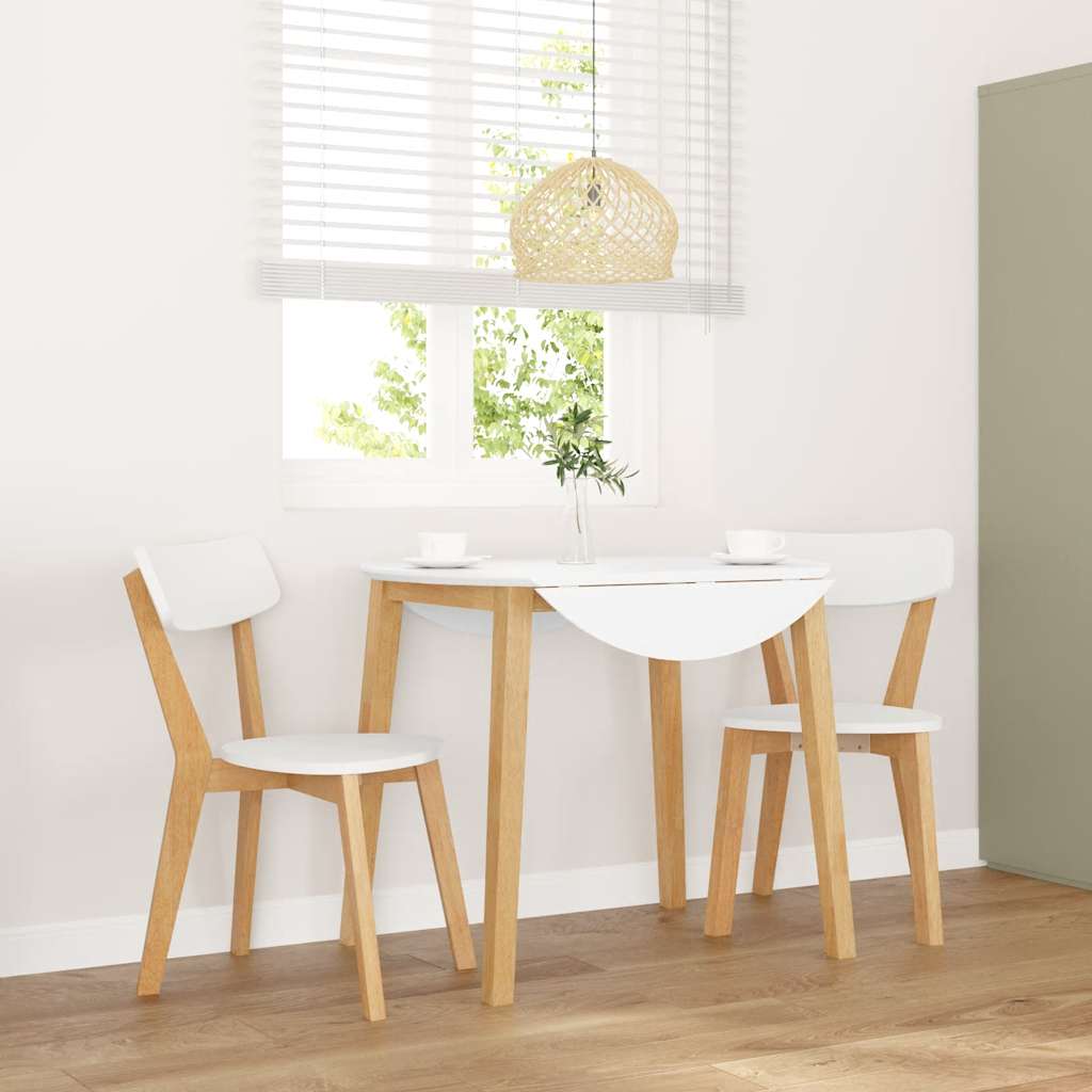 Dining room chairs 2 pcs. Solid wood rubber tree