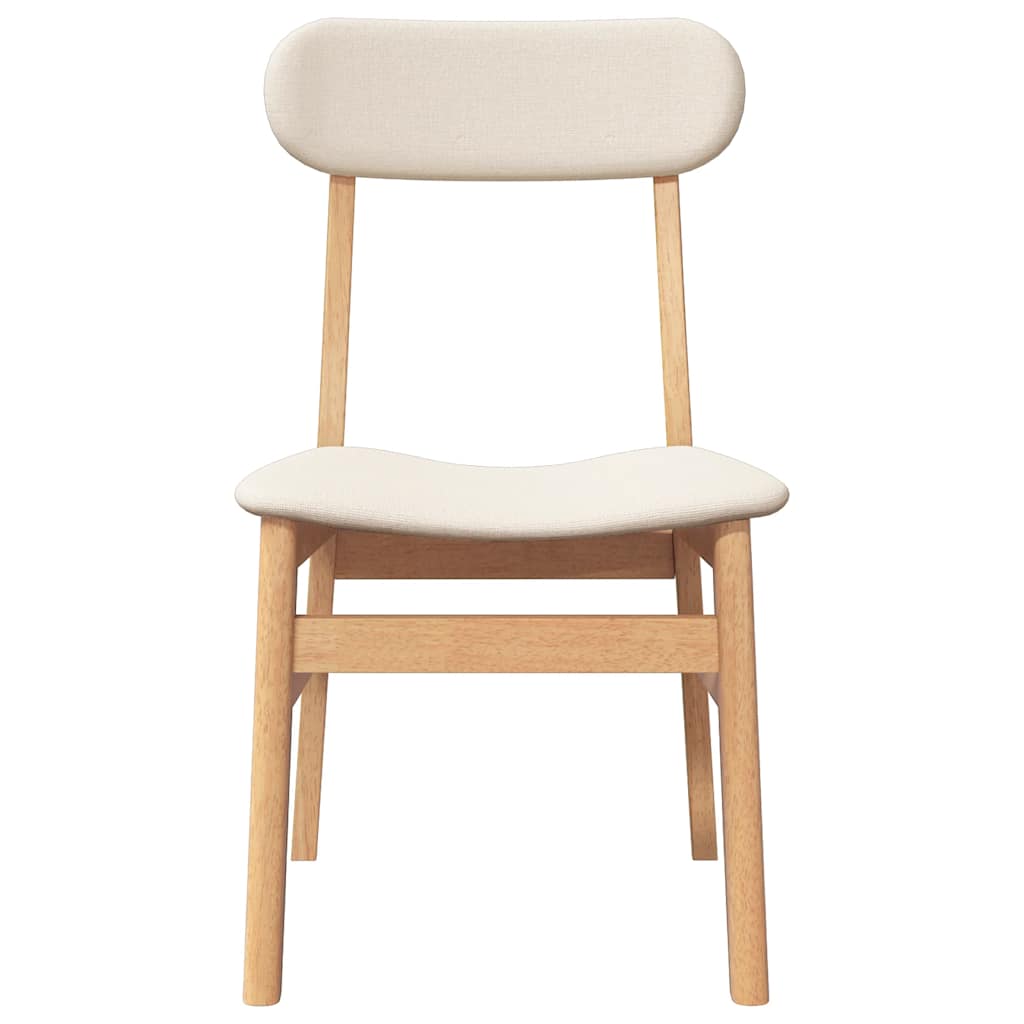 Dining room chairs with cushions 2 pcs. Solid wood rubber tree