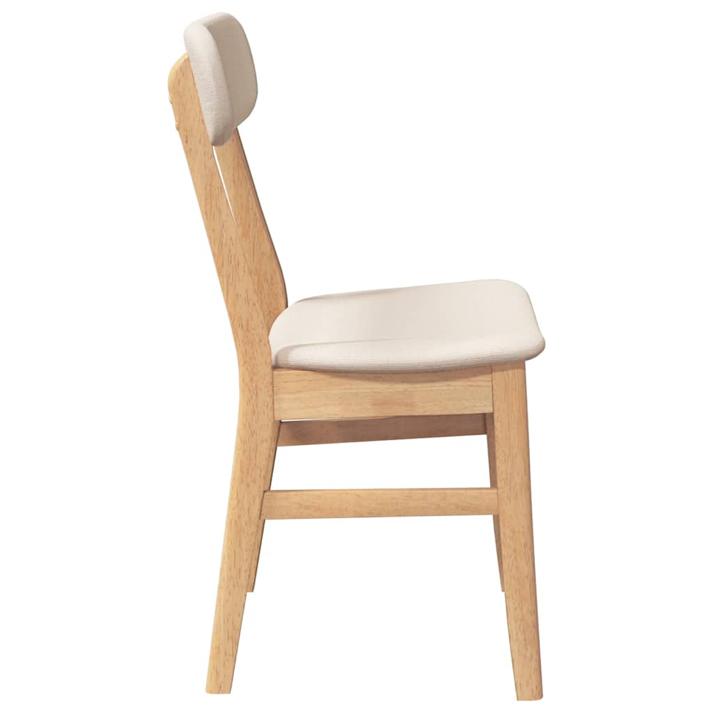 Dining room chairs with cushions 2 pcs. Solid wood rubber tree