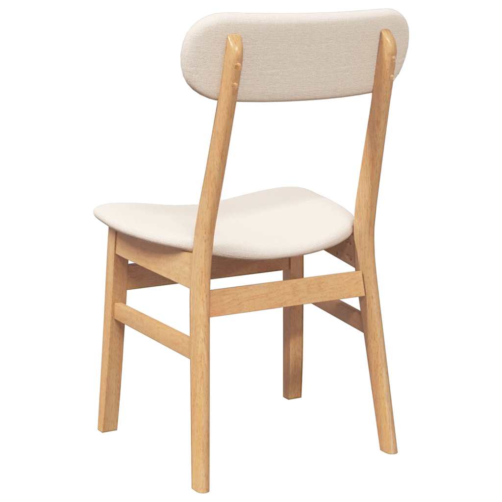 Dining room chairs with cushions 2 pcs. Solid wood rubber tree
