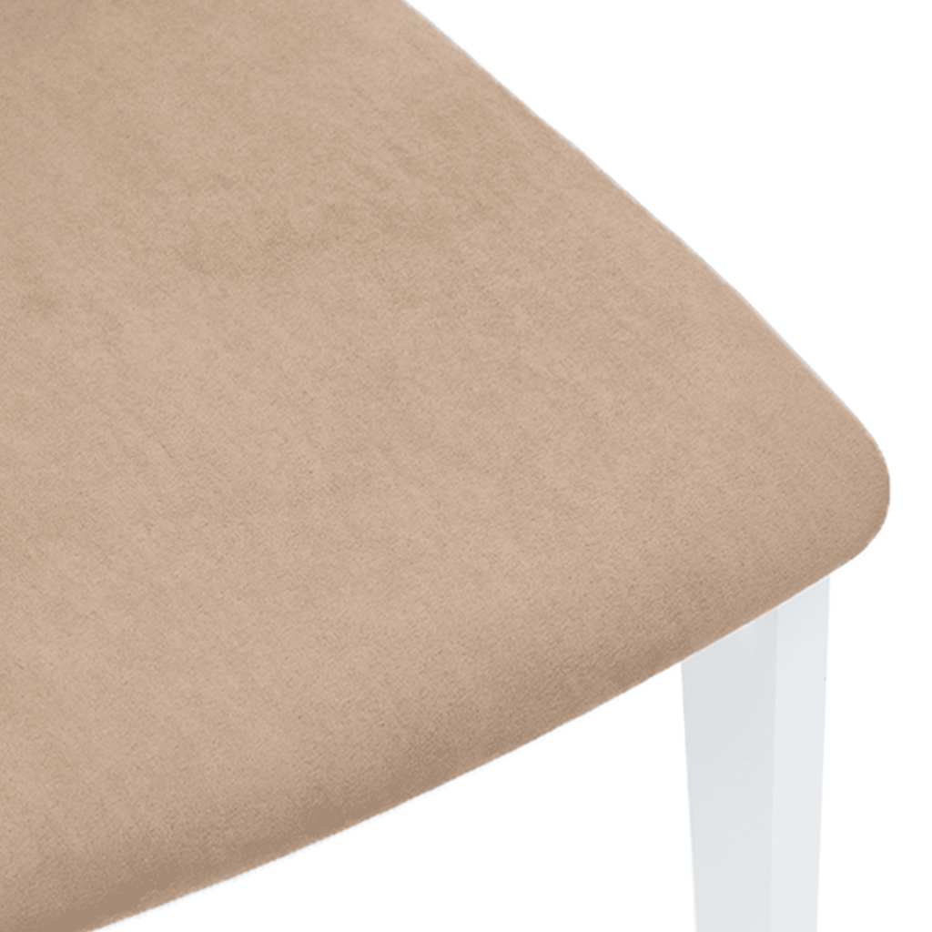 Dining Chairs with Cushions 2 Pcs White Solid Wood Rubber Tree