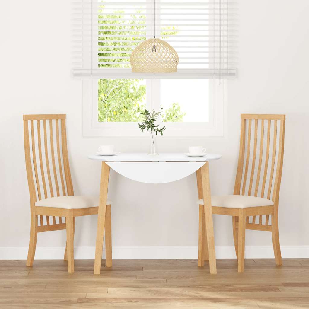 Dining room chairs with cushions 2 pcs. Solid wood rubber tree