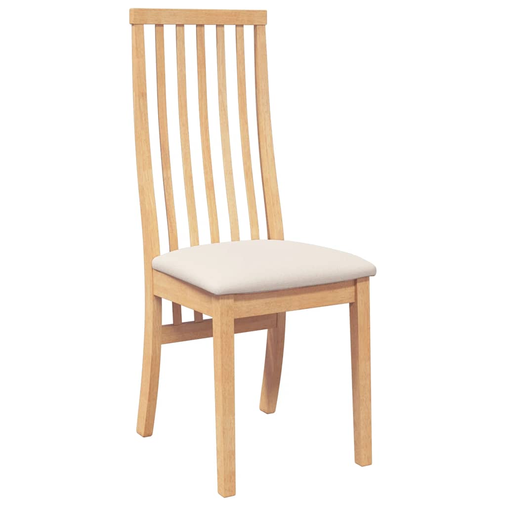 Dining room chairs with cushions 2 pcs. Solid wood rubber tree