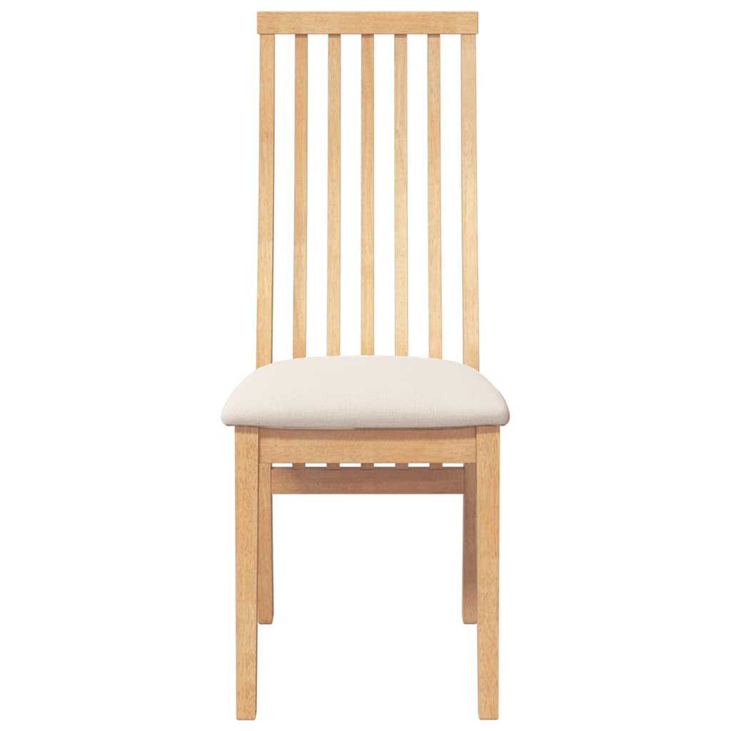 Dining room chairs with cushions 2 pcs. Solid wood rubber tree