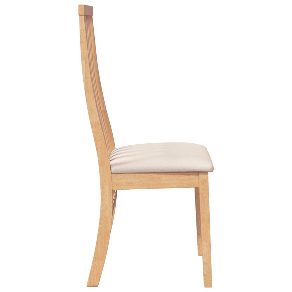 Dining room chairs with cushions 2 pcs. Solid wood rubber tree