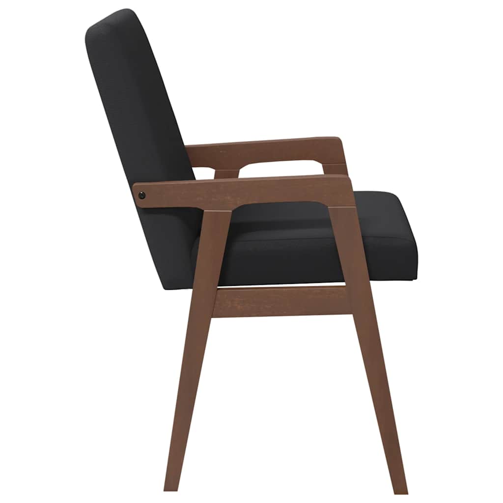 Esszimmerstühle mit Kissen 2 Stk. Braun Massivholz Gummibaum