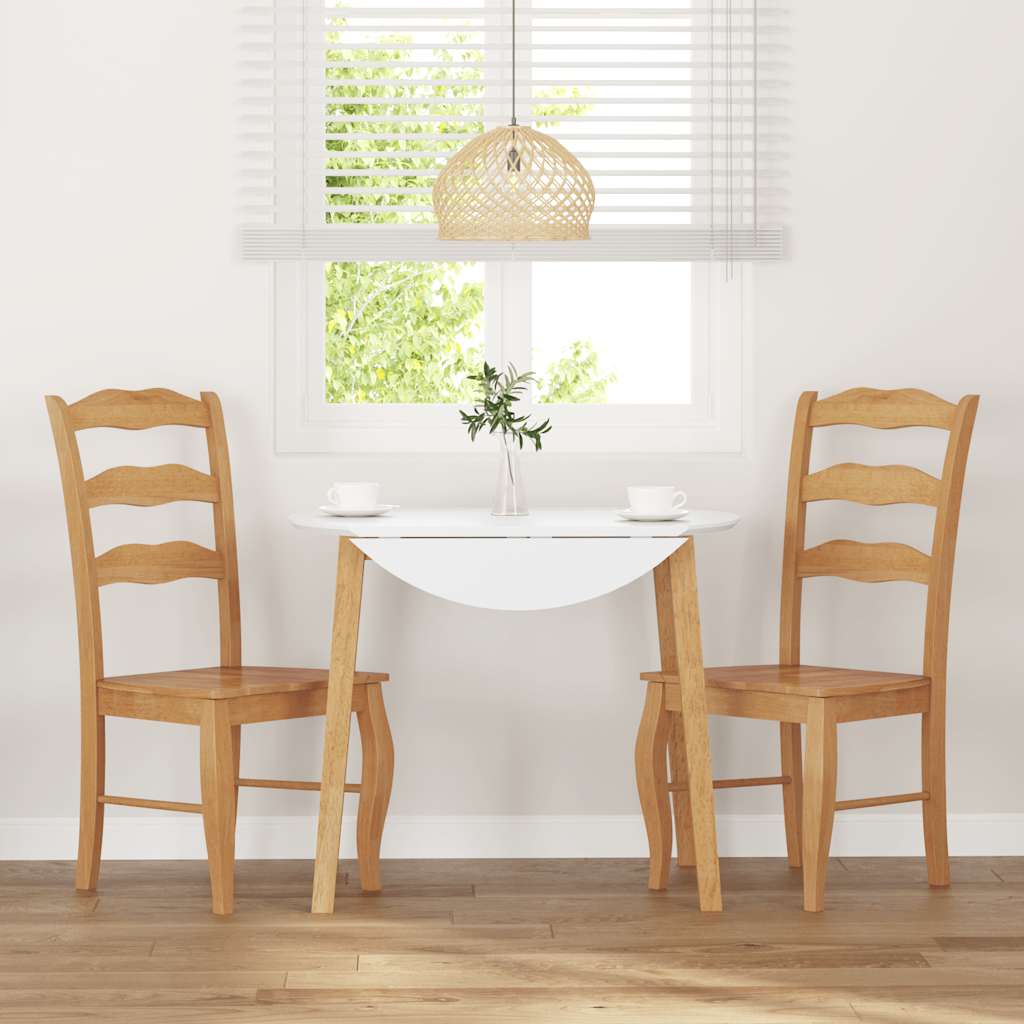 Dining room chairs 2 pcs. Natural solid wood rubber tree