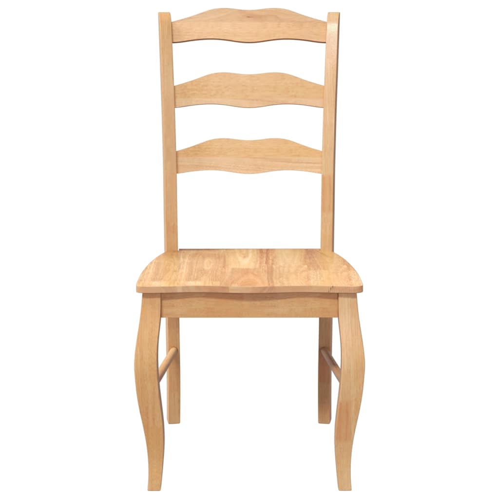 Dining room chairs 2 pcs. Natural solid wood rubber tree