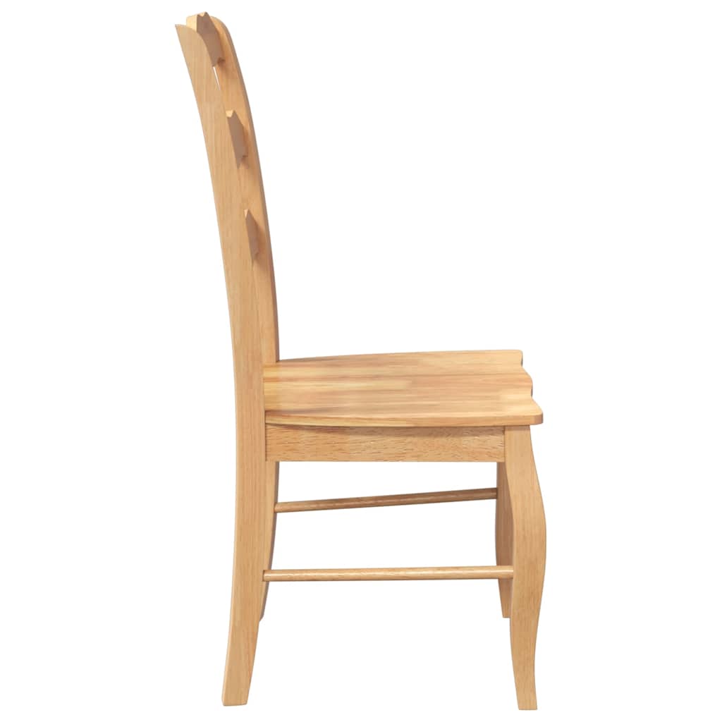 Dining room chairs 2 pcs. Natural solid wood rubber tree