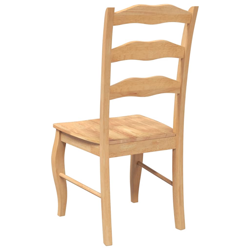 Dining room chairs 2 pcs. Natural solid wood rubber tree