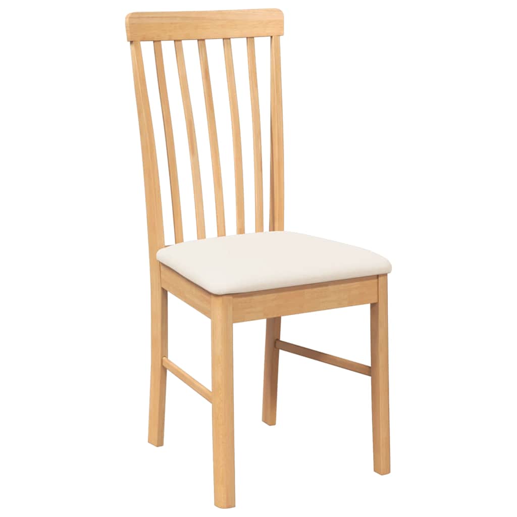 Dining room chairs with cushions 2 pcs. Solid wood rubber tree