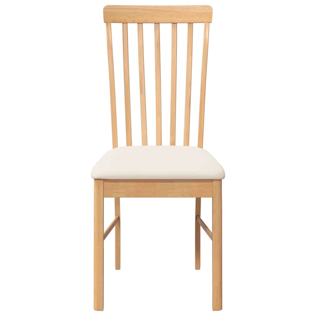 Dining room chairs with cushions 2 pcs. Solid wood rubber tree