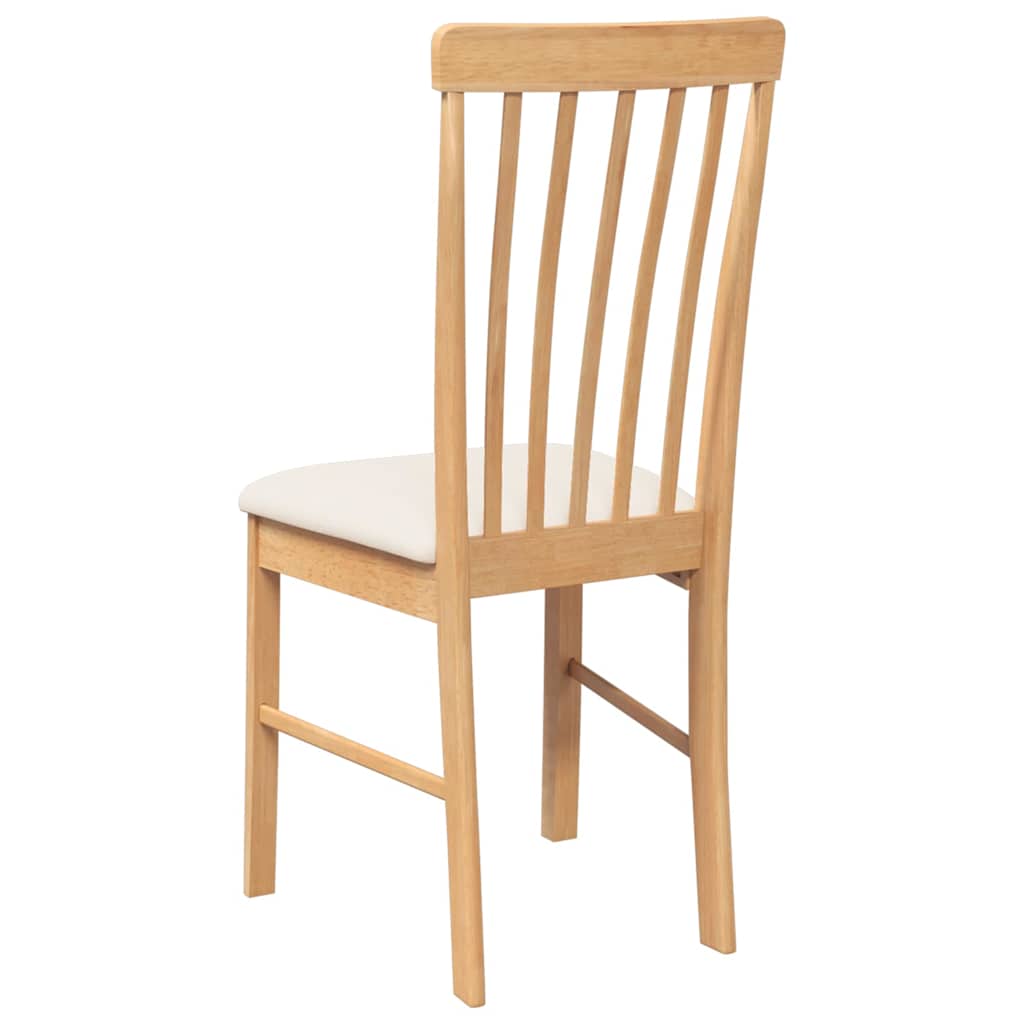 Dining room chairs with cushions 2 pcs. Solid wood rubber tree