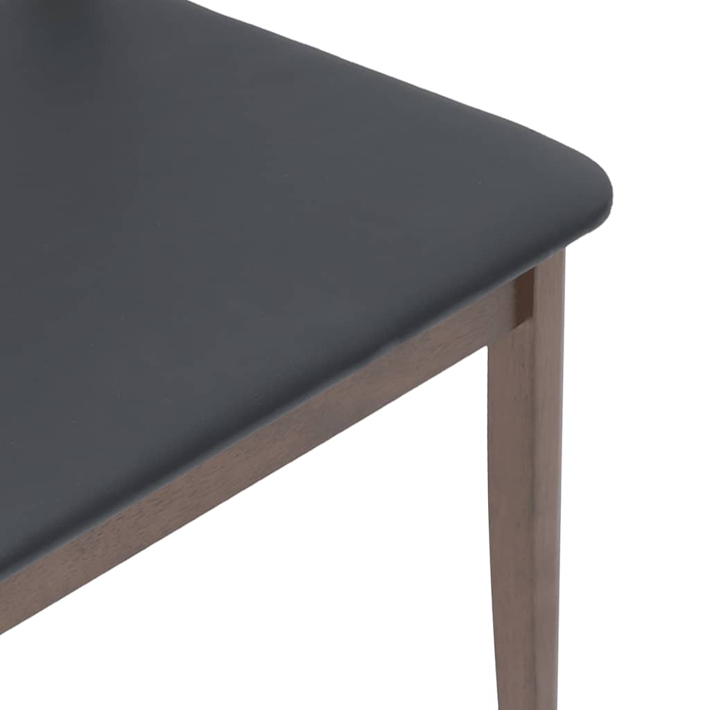 Dining Chairs with Cushions 2 Pcs Brown Solid Wood Rubber Tree
