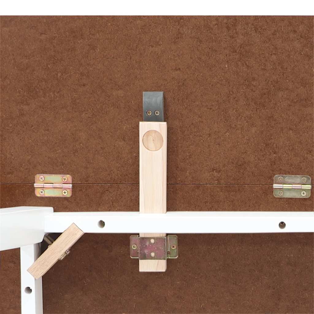 Dining Table White Solid Wood Rubberwood