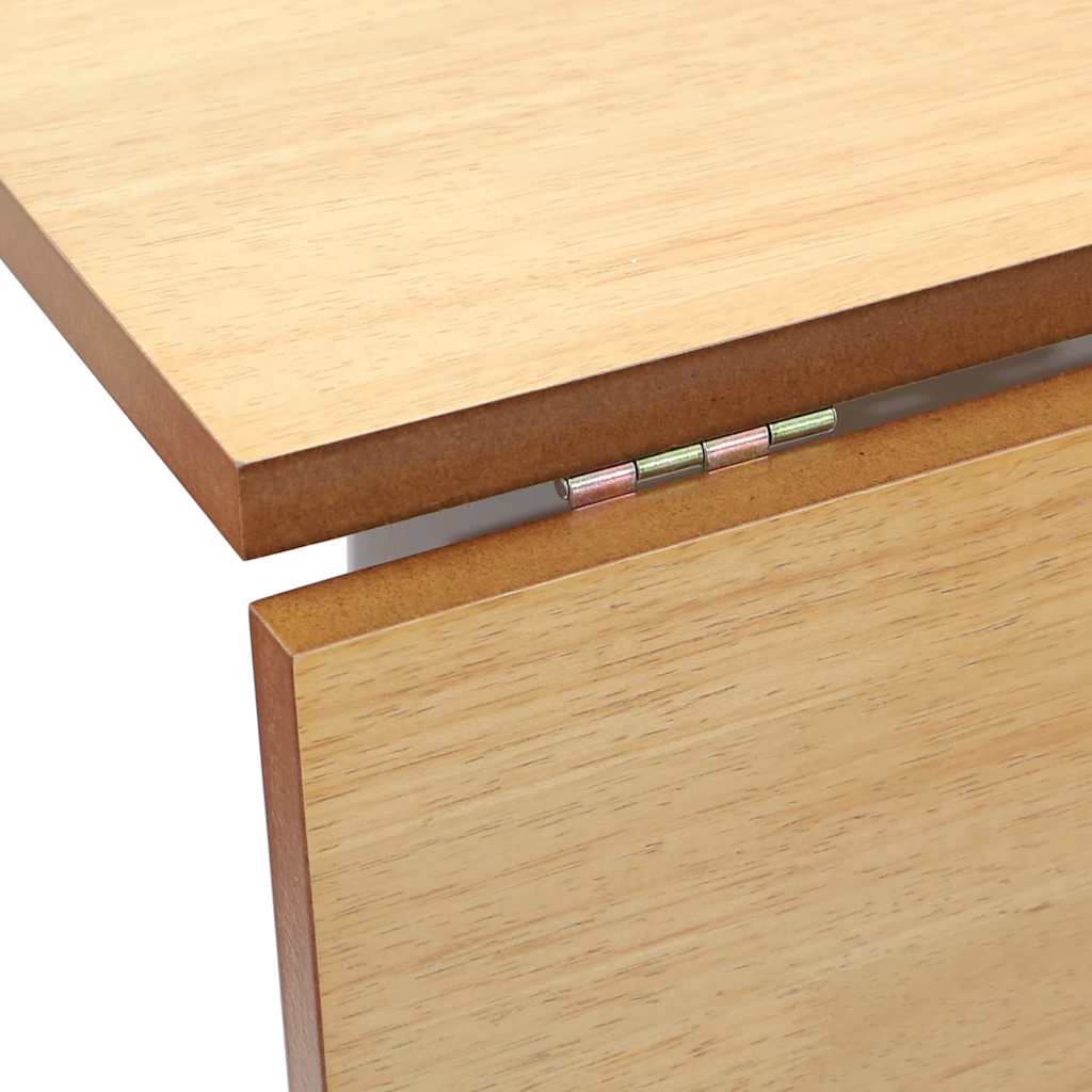 Dining Table White Solid Wood Rubberwood