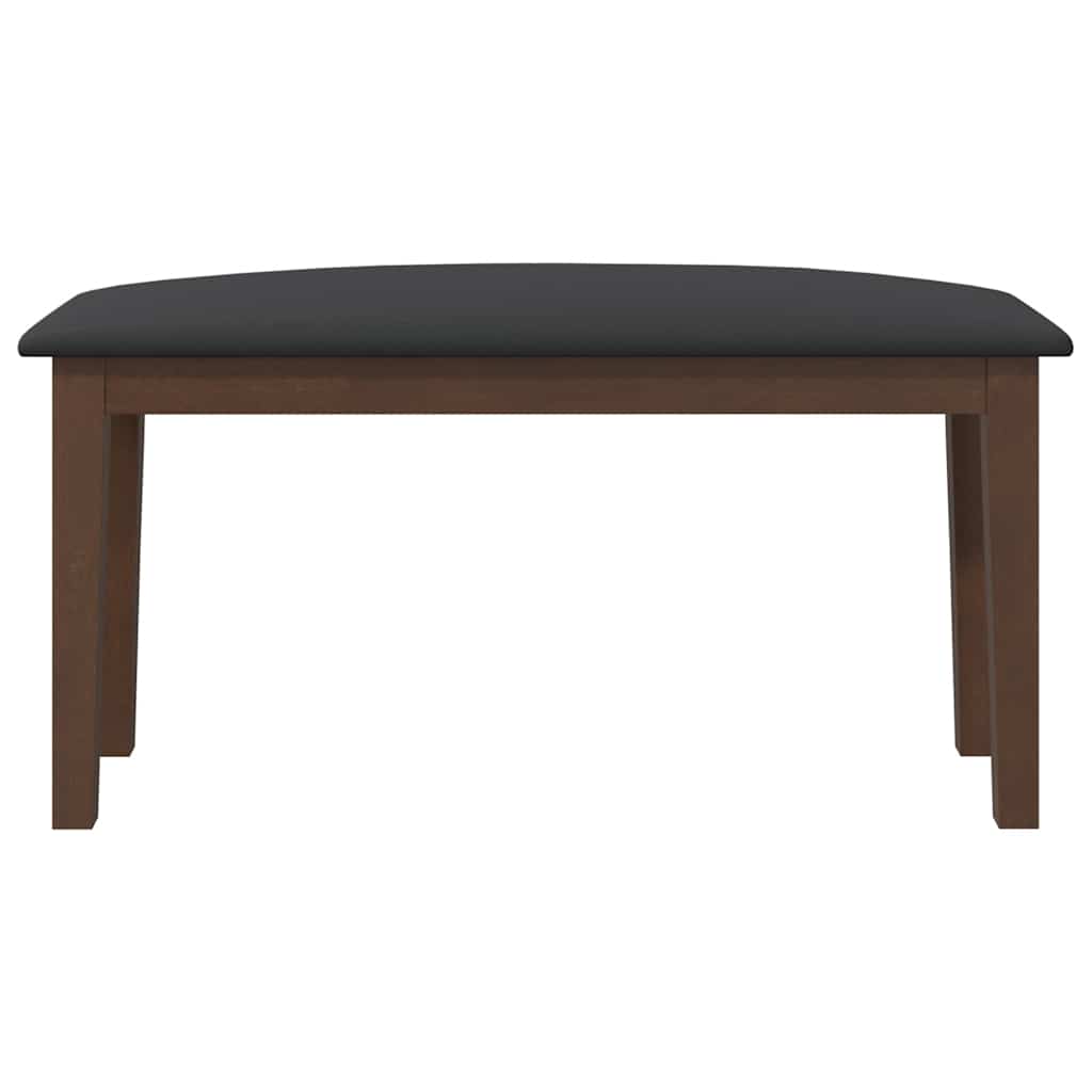 Bank 90 cm Braun Massivholz Gummibaum