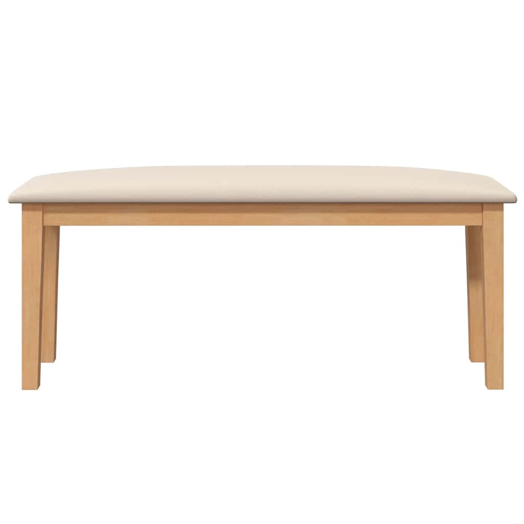 Bank 110 cm Massivholz Gummibaum