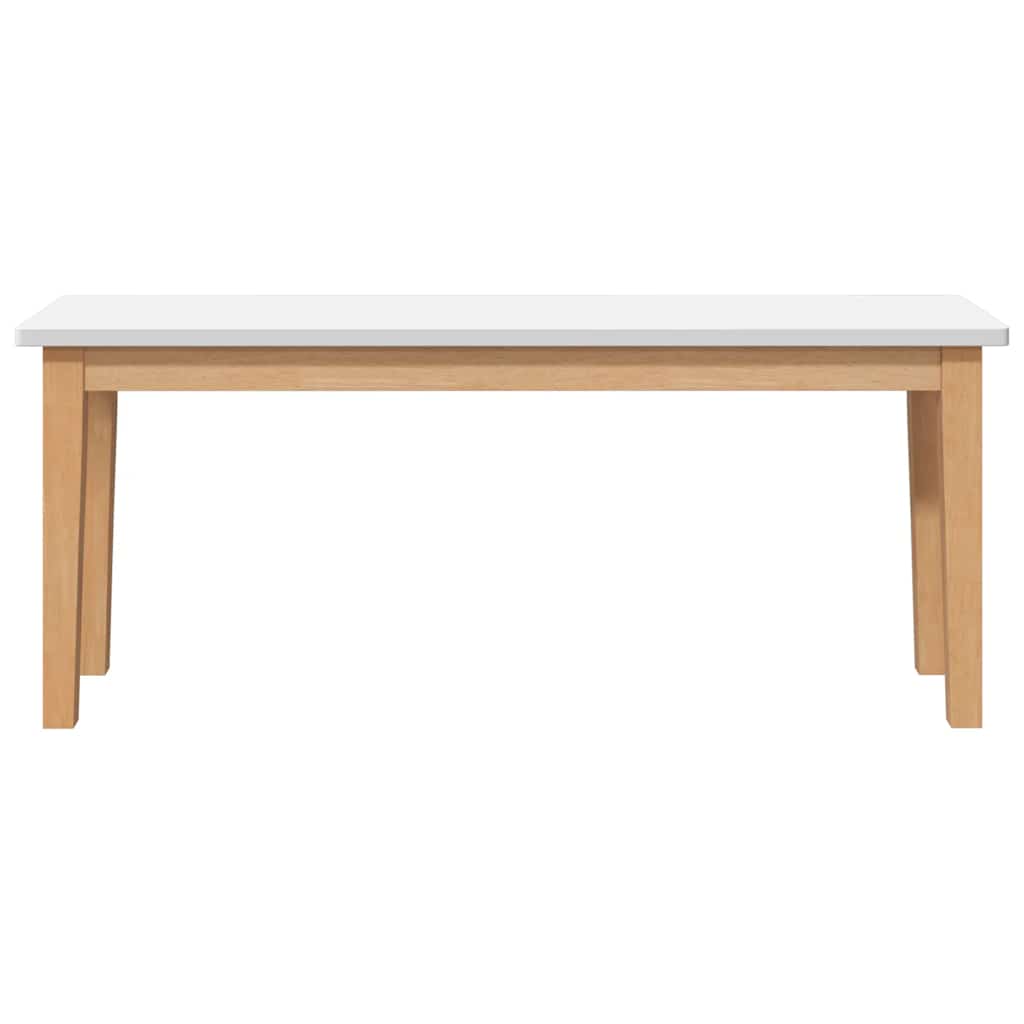 Bank 110 cm Massivholz Gummibaum