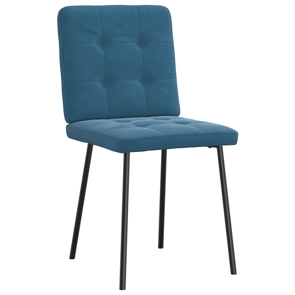 Dining chairs 4 pcs. Blue velvet
