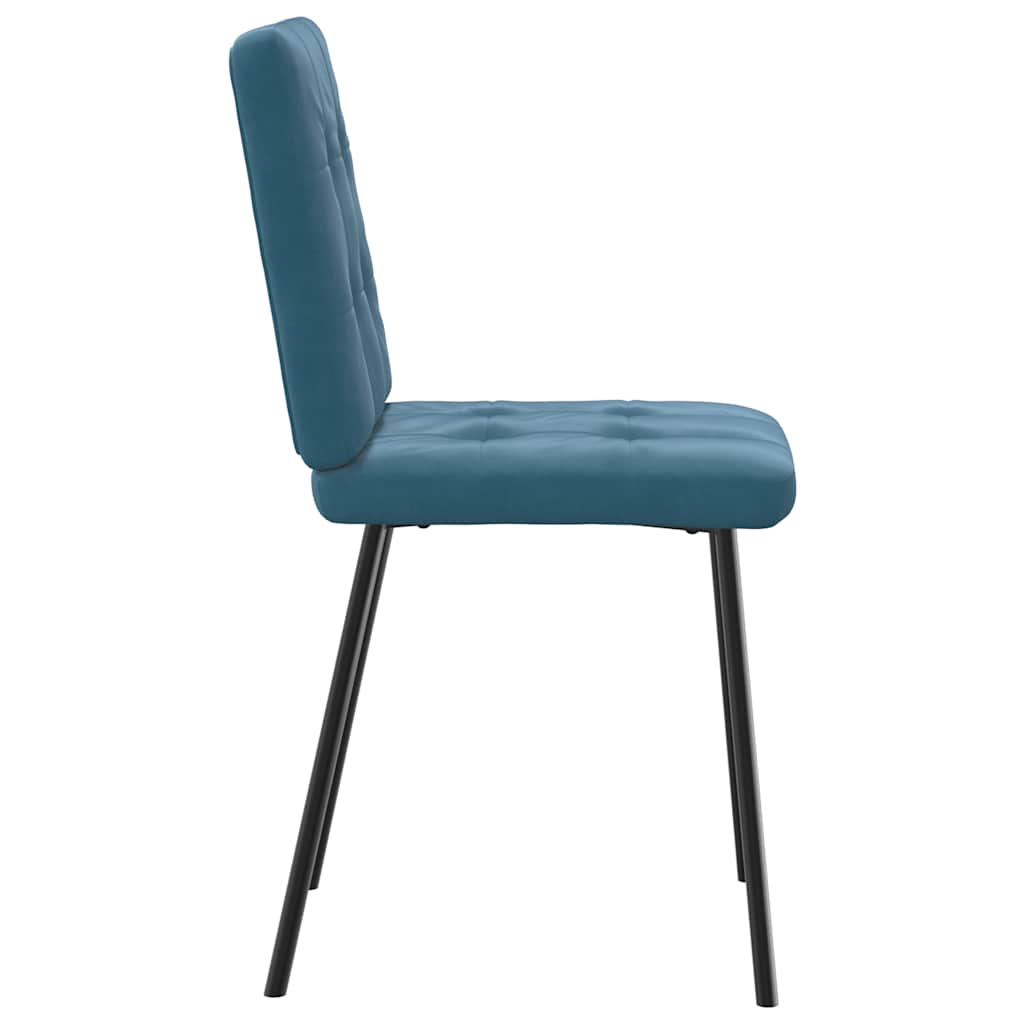 Dining chairs 4 pcs. Blue velvet