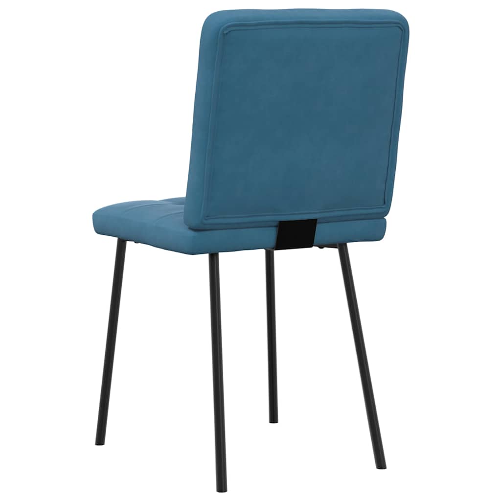 Dining chairs 4 pcs. Blue velvet