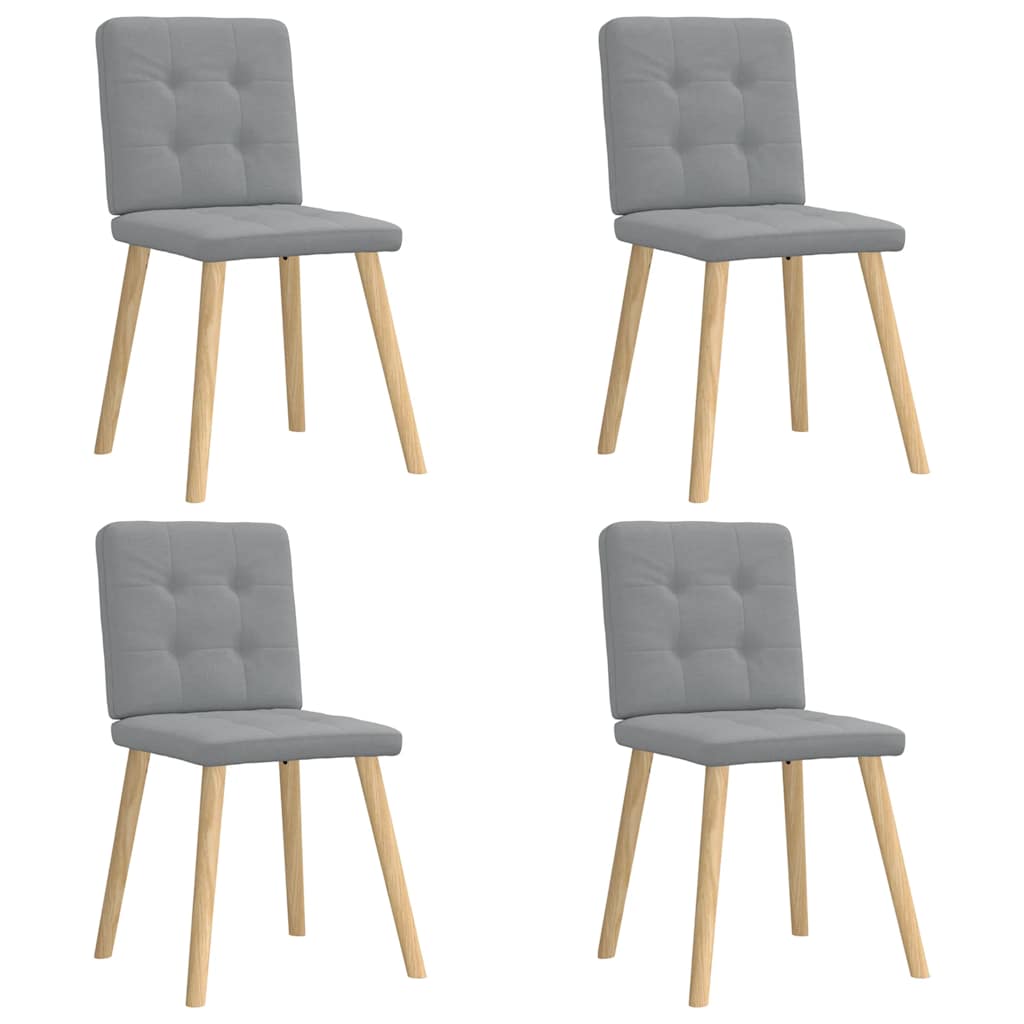 Dining chairs 4 pcs. Light grey fabric