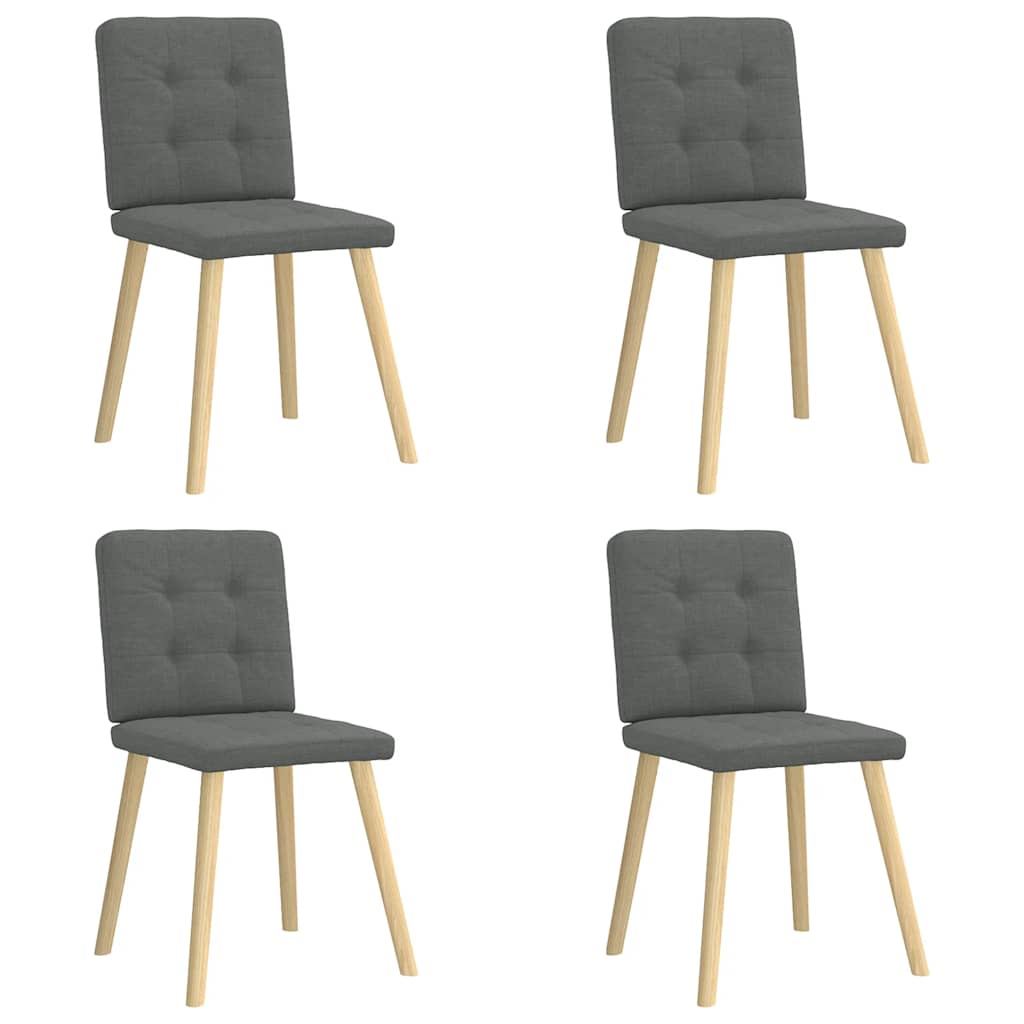 Dining chairs 4 pcs. Dark grey fabric