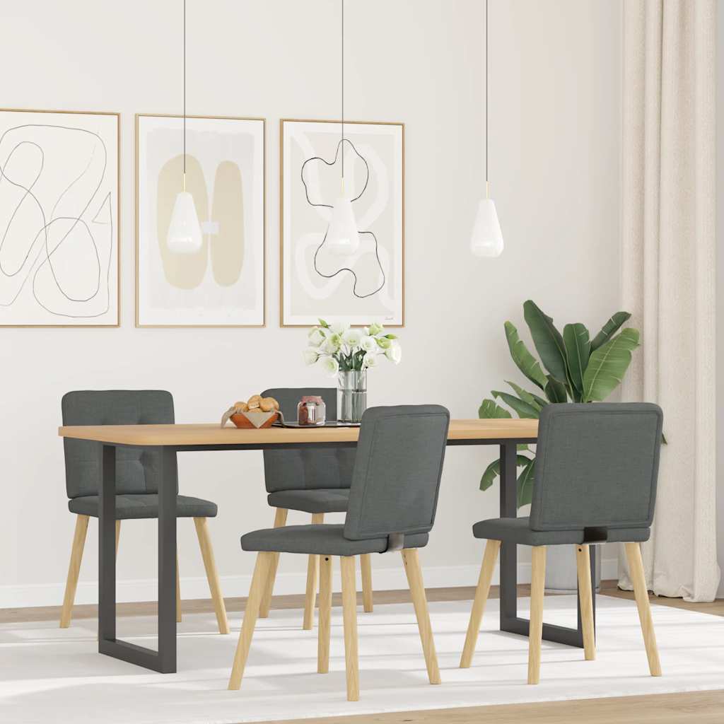 Dining chairs 4 pcs. Dark grey fabric