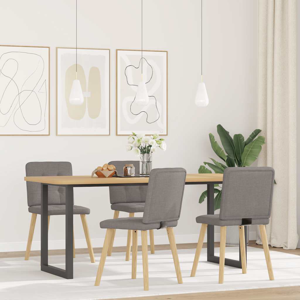 Dining chairs 4 pcs. Taupe fabric