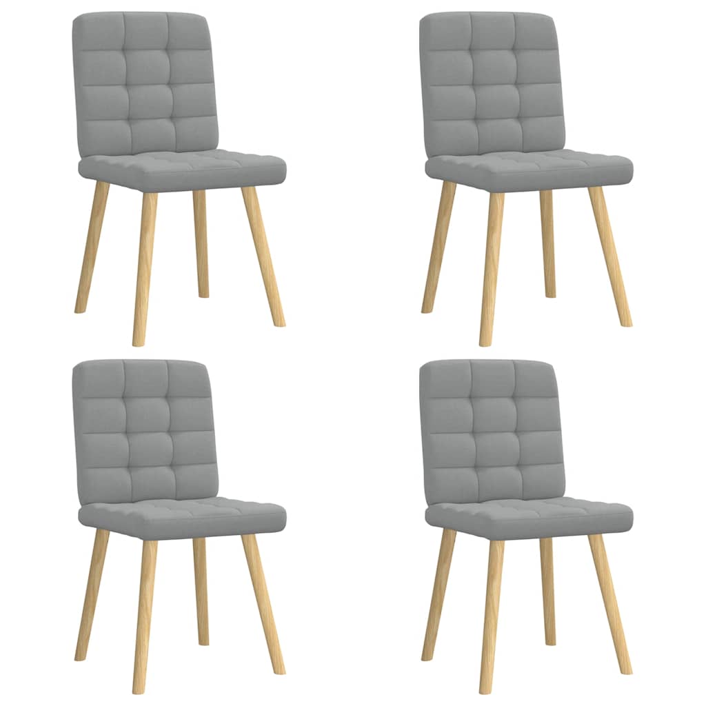 Dining chairs 4 pcs. Light grey fabric