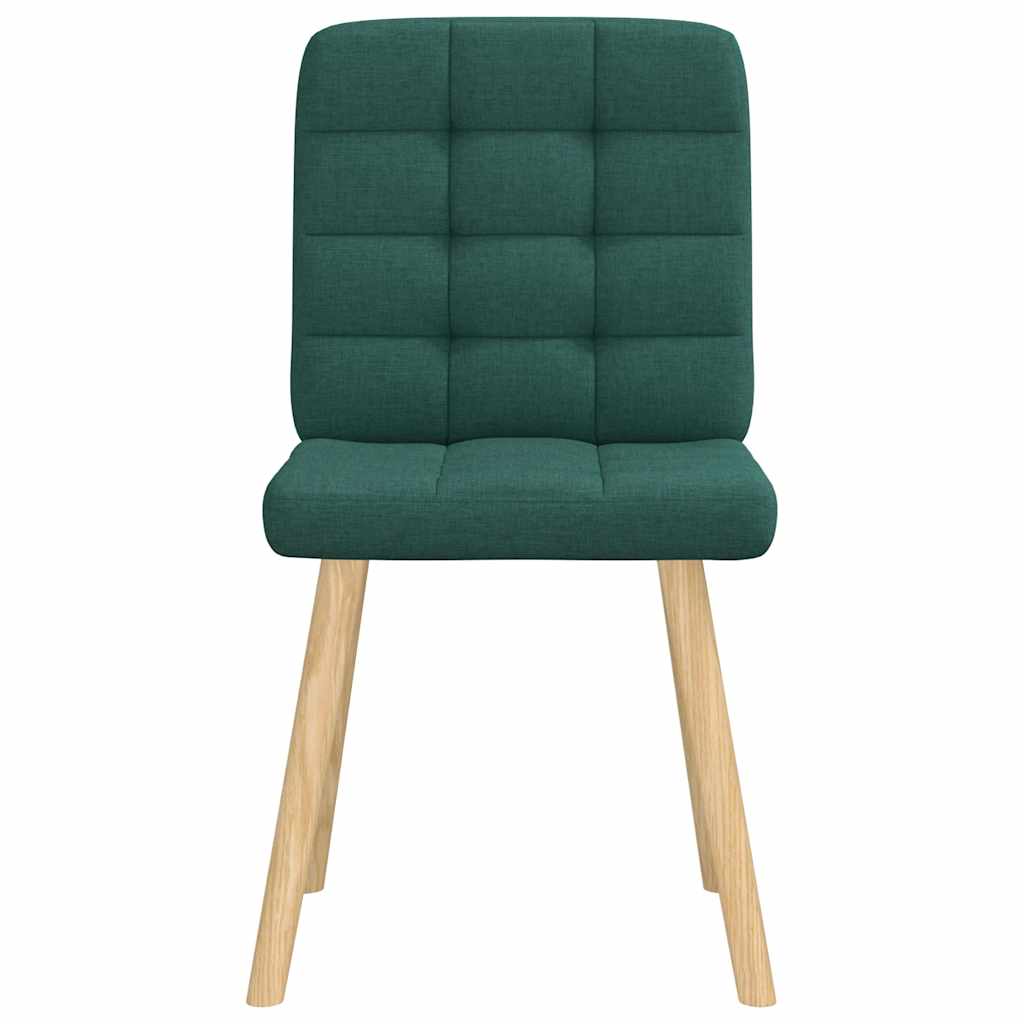 Dining chairs 4 pcs. Dark green fabric