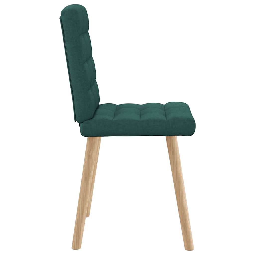 Dining chairs 4 pcs. Dark green fabric