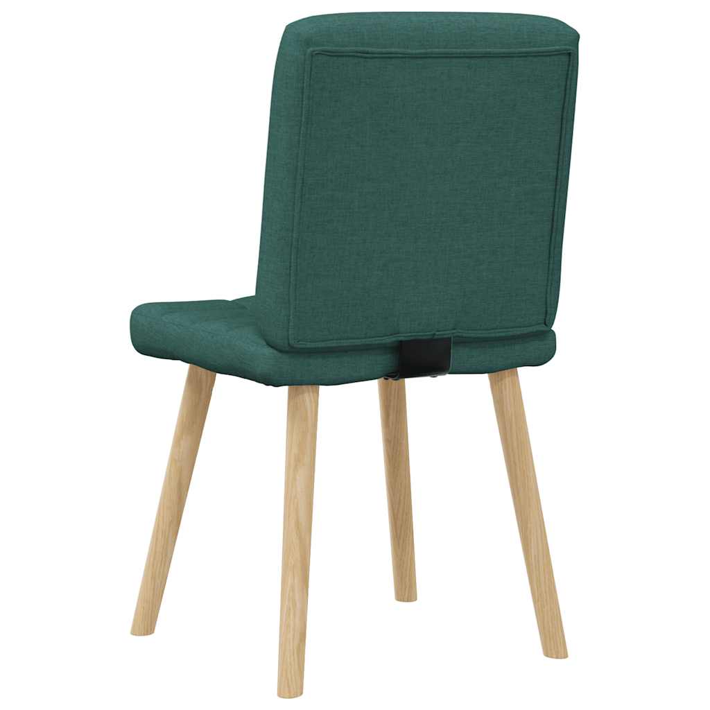 Dining chairs 4 pcs. Dark green fabric
