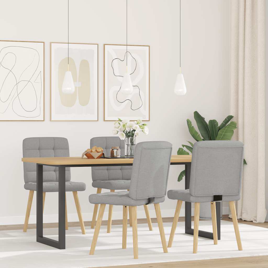 Dining chairs 4 pcs. Cloud grey fabric