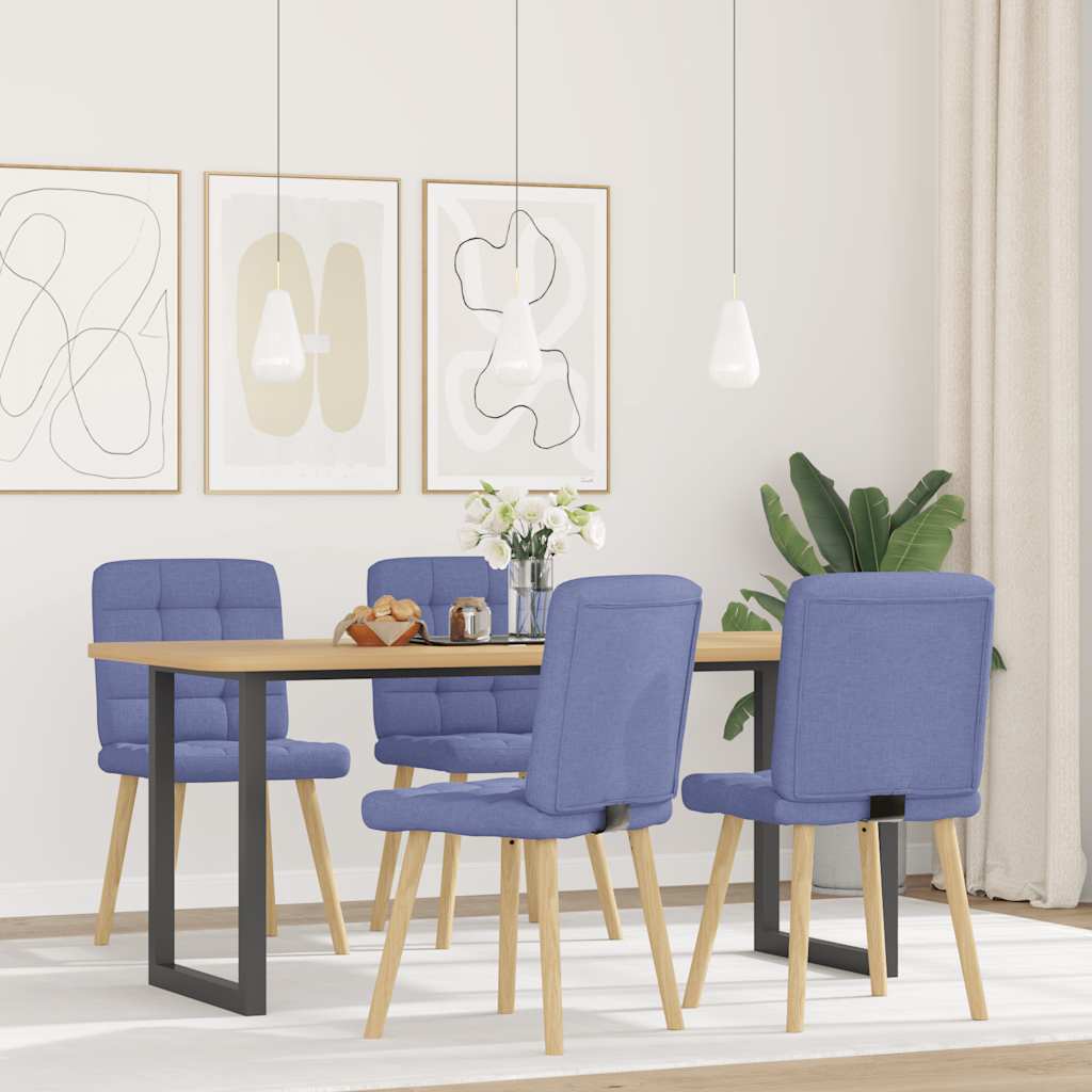 Dining chairs 4 pcs. Denim blue fabric