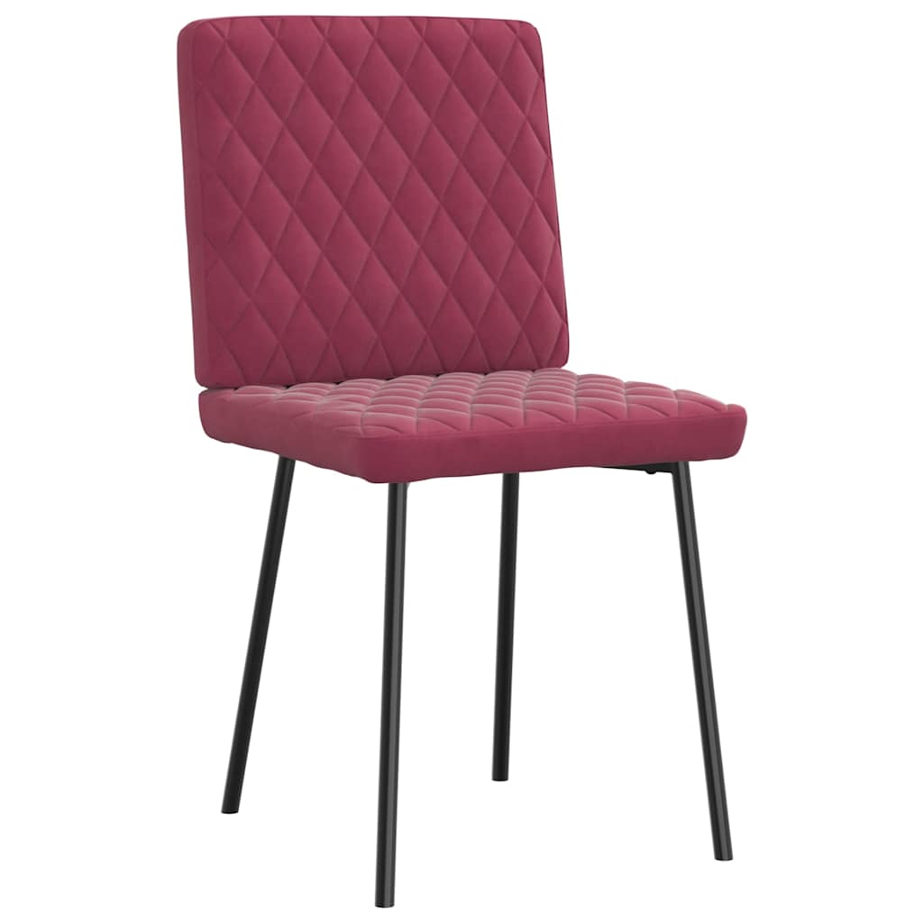 Dining chairs 4 pcs. Wine red velvet