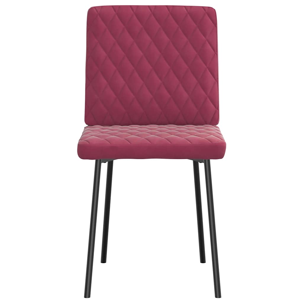 Dining chairs 4 pcs. Wine red velvet