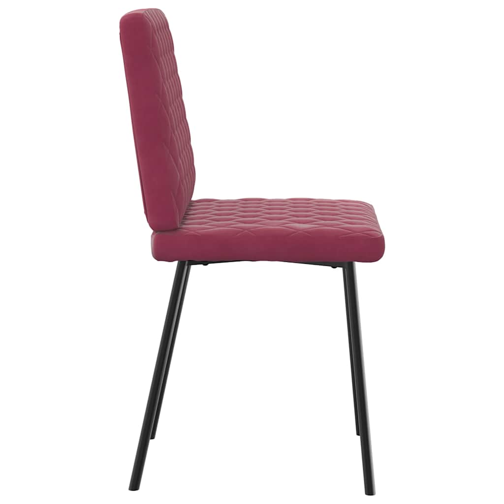Dining chairs 4 pcs. Wine red velvet