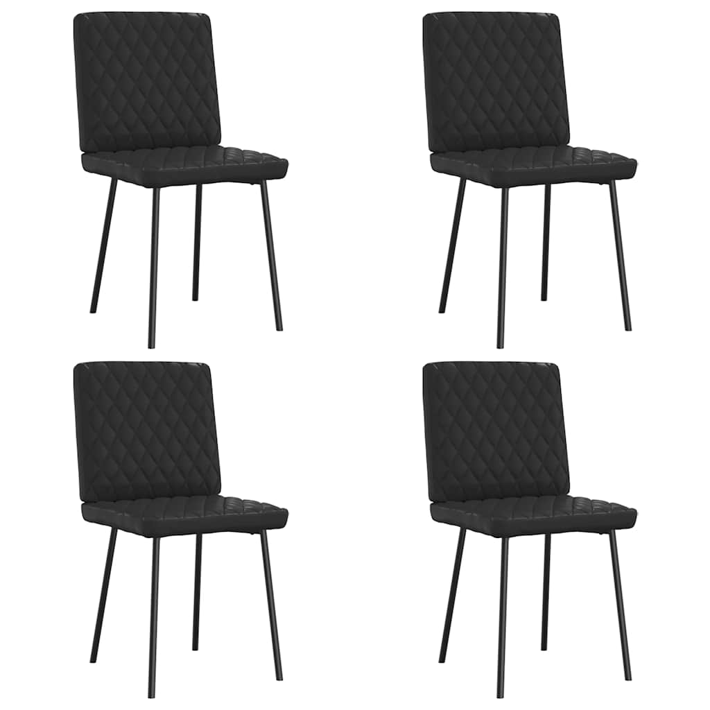 Dining Chairs 4 pcs. Black Faux Leather
