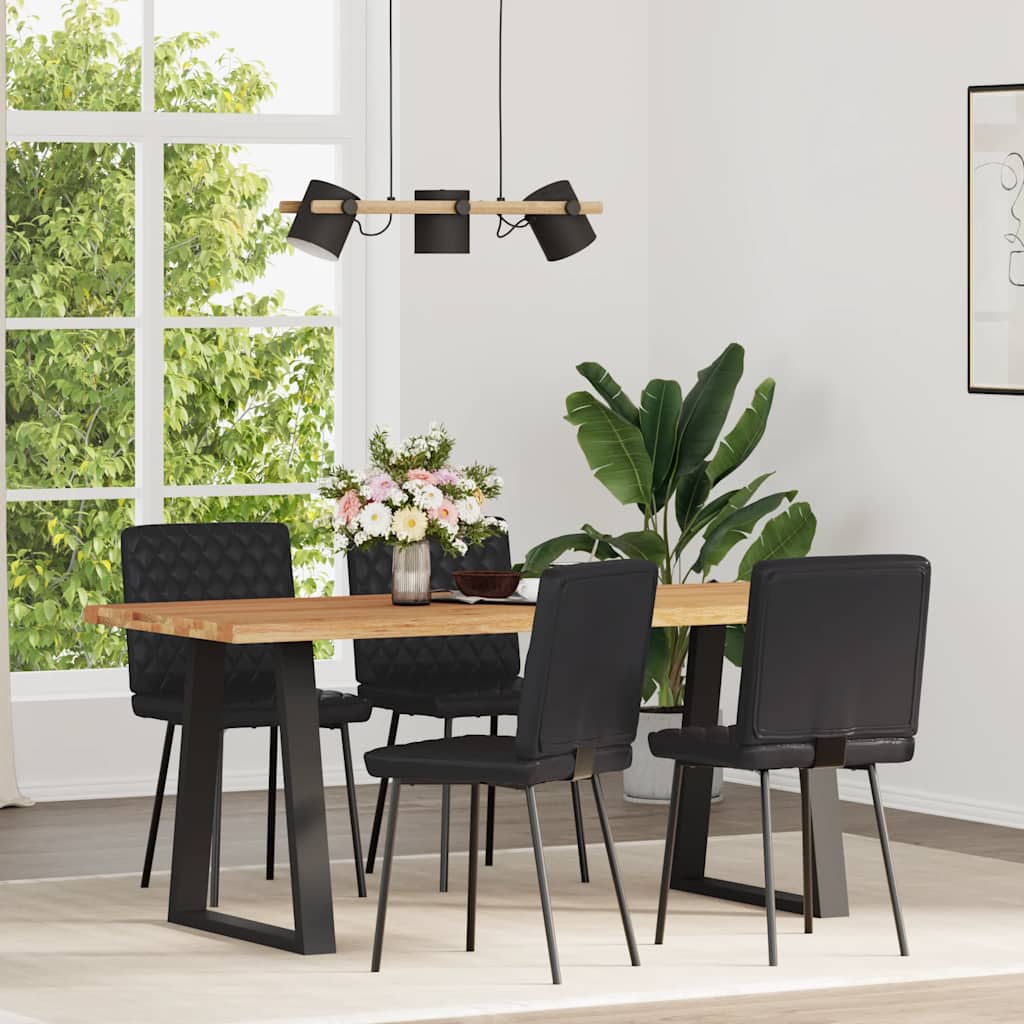 Dining Chairs 4 pcs. Black Faux Leather