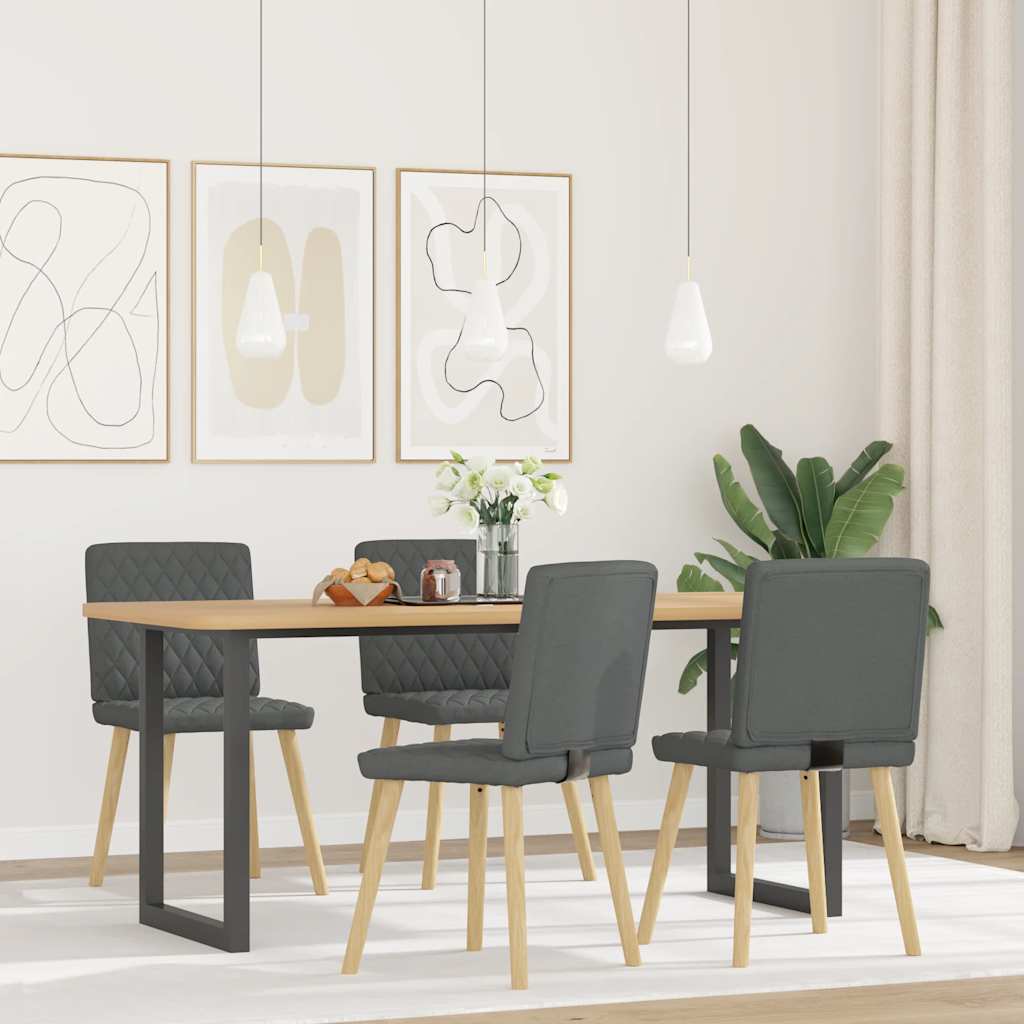 Dining chairs 4 pcs. Dark grey fabric