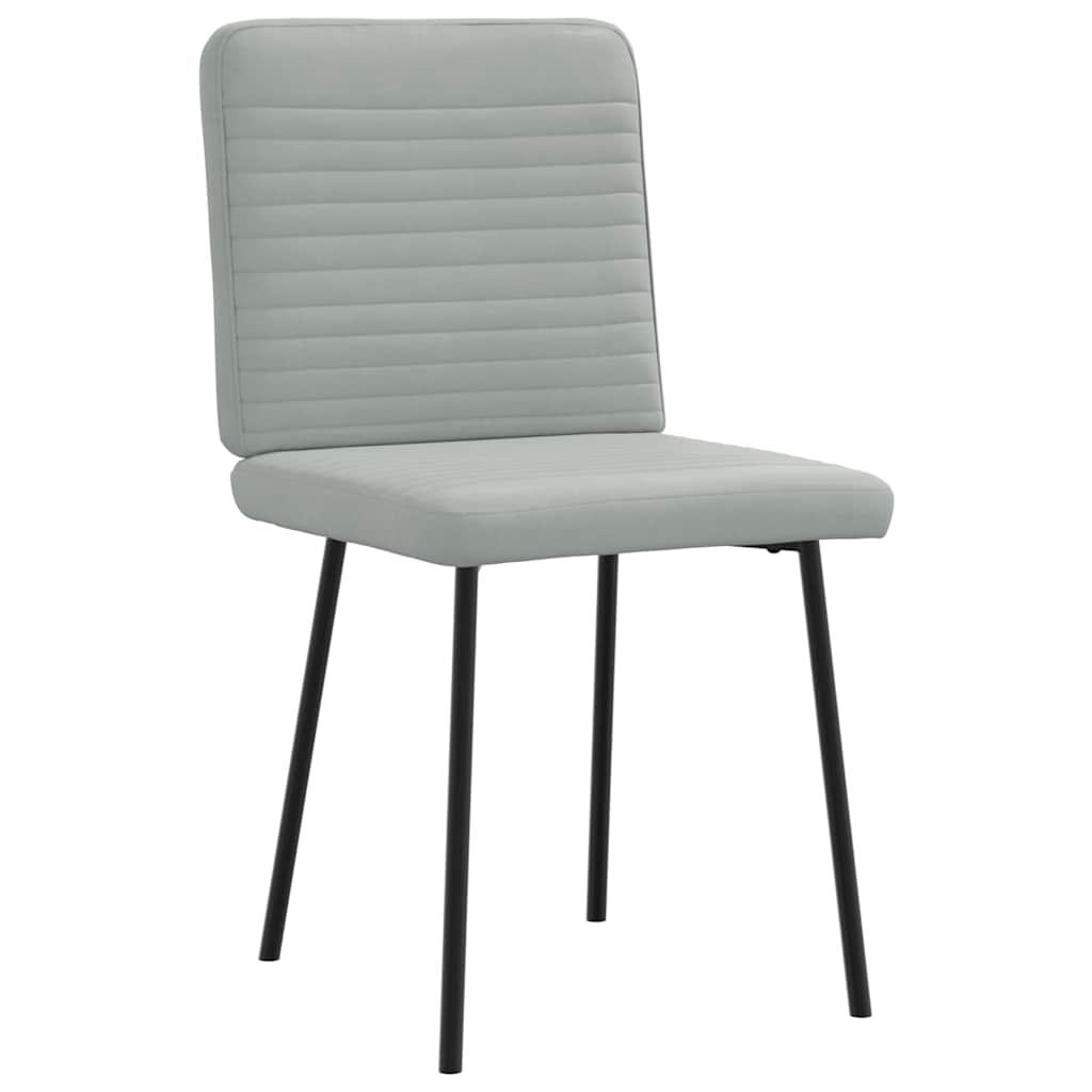 Dining chairs 4 pcs. Light grey velvet