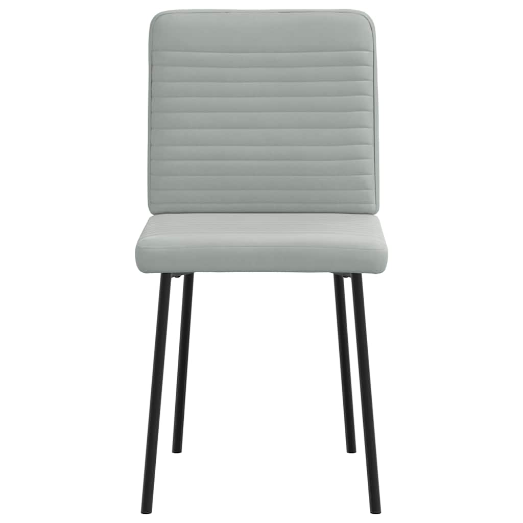 Dining chairs 4 pcs. Light grey velvet