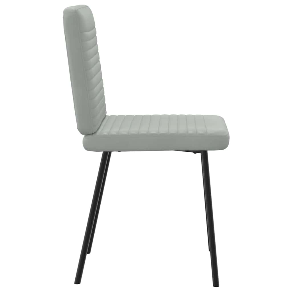 Dining chairs 4 pcs. Light grey velvet